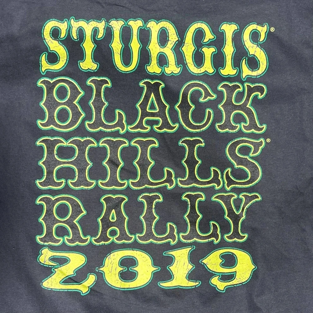 SALE!!⏱ Sturgis Motorcycle Rally T-Shirt - Black 2019 NWT - L - Picture 4 of 4